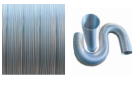 Corrugated aluminum duct profile and formed duct